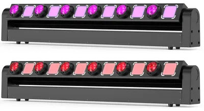 Produktbild von LED Wall Washer Lichtleiste 2er Set - 120W Bühnenstrahler - 6x10W RGBW + 150 LED - DMX512, Sound, Auto, Master-Slave - EU Stecker