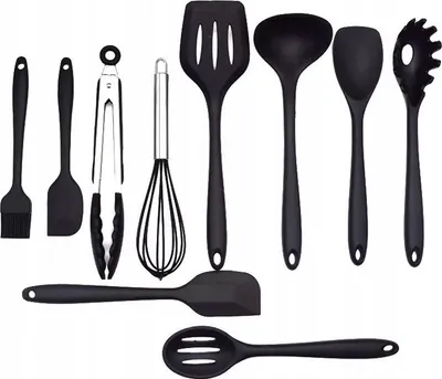 Produktbild von Silikon Küchenhelfer Set 10 teilig kratzfrei langlebig komfortables Kochen