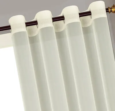 Produktbild von Vorhang Set 2er-Pack Ösenvorhang Transparent Voile HxB 245x140 cm Creme -20332CN