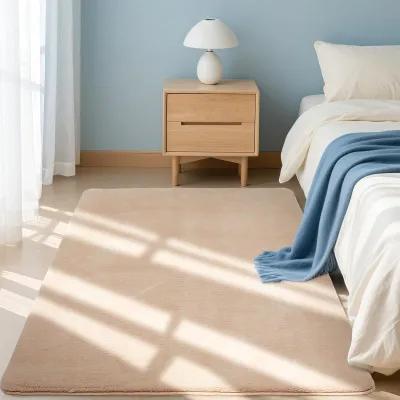 Produktbild von Teppich Läufer Kurzflor, 80x100 cm, Beige