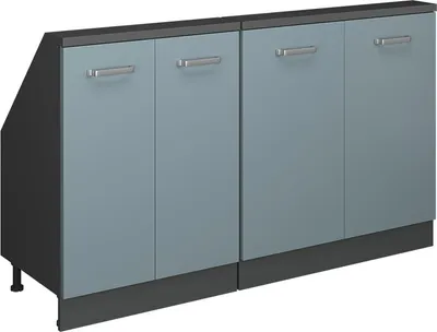 Produktbild von Dachschrägenschrank-Set Vicco Rion Blau-Grau 2er Set, Model 55995