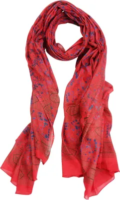 Produktbild von Baumwolltuch - Pareo - Sarong - Indisches Muster 01 - rot-blau