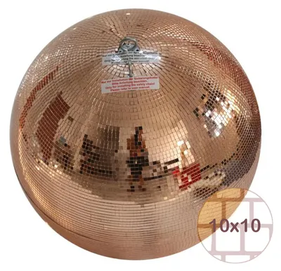 Produktbild von Spiegelkugel 75cm - kupfer - Discokugel Echtglas - 10x10mm Spiegel - PROFI Serie