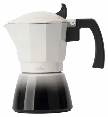 Immagine prodotto di JATA HCAF2409, Caffettiera Moka, 0,45 l, Nero, Bianco, Alluminio, 9 tazze, 101,5 mm