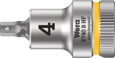Produktbild von Wera 05003031001 8740 B HF Zyklop Bitnuss mit 3/8"-Antrieb mit Haltefunktion, 4, 4, 0 x 35 mm