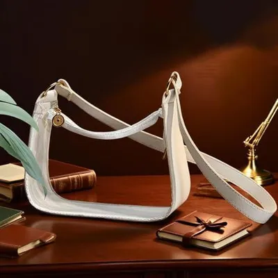 Produktbild von Transparente Tasche aus PVC mit verstellbarem Schultergurt und Reißverschlussfach