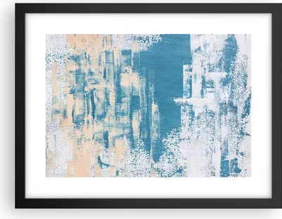 Produktbild von Gerahmtes Poster - Schwarzer Rahmen - Blau Farben Hintergrund - 40x30 cm - Wand Bild - Wanddeko - Wandbilder - Kunstposter - Wandposter - Bilderrahmen - Bilder - Kunstdruck - P2BAA40x30-5062