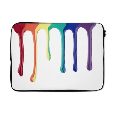 Produktbild von MuchoWow® Laptop Hülle 14 ZollTropfen der Regenbogenfarbe Laptoptasche - Laptoptasche - Stoßsicher - Schutzhaube