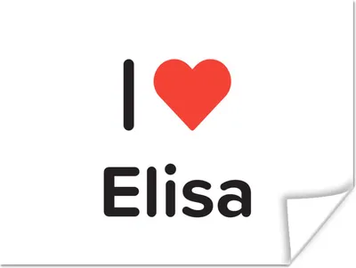 Produktbild von MuchoWow® Poster Ich liebe - Elisa - Mädchen 120x90 cm - Wandbild