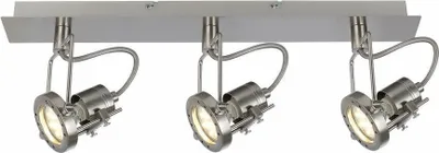 Zdjęcie produktu dla Spot sufitowy Fiji 2 satyno-chromowany 3xGU10x50W metal wym:16x50x6cm IP20 Reality