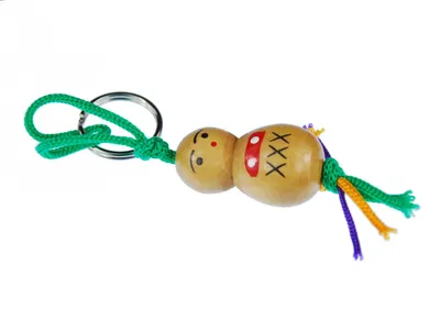 Produktbild von Glücksbringer Männchen Schlüsselanhänger Miniblings Glückspüppchen Holz Puppe