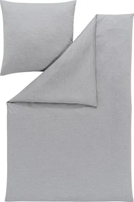 Produktbild von Estella Atelier Mako-Interlock-Jersey TAKOMA Kissenbezug einzeln Farbe grau Größe 40x80 cm