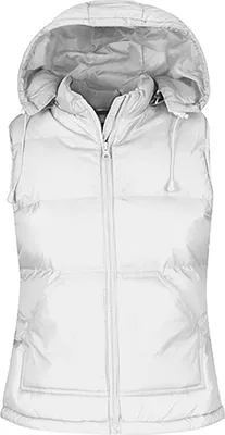 Produktbild von B&C JW935 | Damen Bodywarmer Zen+ / Gefütterte Kapuze in Daunenoptik - Farbe: White - Größe: XL