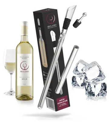 Winkühlstab 5-tlg. Set mit 2 Stäben, Ausgießer, Verschluss, Edelstahl