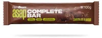 Zdjęcie produktu dla GymBeam – batonik ASAP Complete, 100 g, czekoladowy