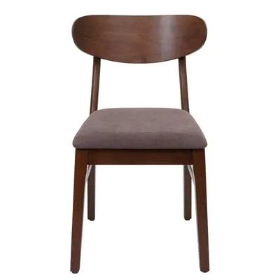 Image de Lot de 6 chaises de salle à manger HWC-M59, chaises de cuisine, tissu/textile, bois massif ~ piètement foncé, taupe