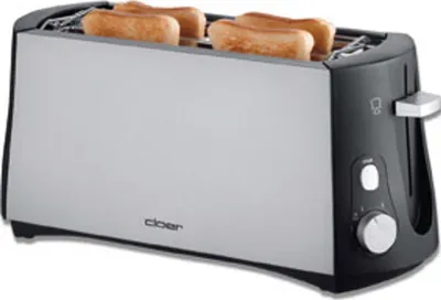 Produktbild von Cloer 3710, 4 Scheibe(n), Schwarz, Gebürsteter Stahl, Metall, 1380 W, 230 V, 0,7 m