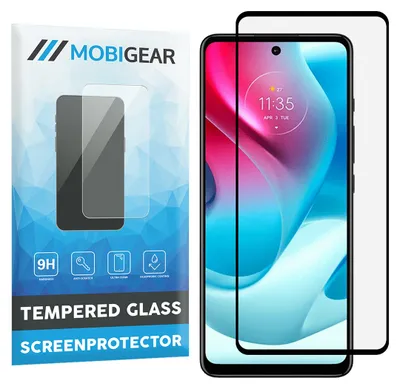 Produktbild von Mobigear Premium Displayschutzfolie für Motorola Moto G60s, gehärtetes Glas, Displayschutz - kompatibel mit Hüllen - Schwarz