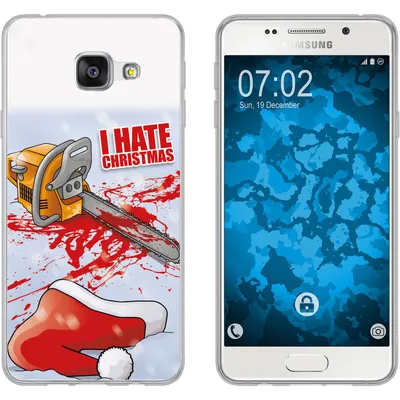 Produktbild von PhoneNatic Case kompatibel mit Samsung Galaxy A5 (2016) A510 Silikon-Hülle X Mas Weihnachten Hate X-Mas M8