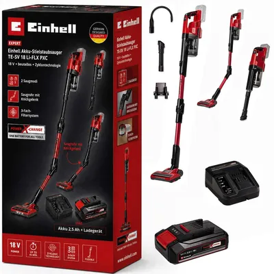 Produktbild von Einhell Akku-Stielstaubsauger TE-SV 18 Li- Flex 18V mit Akku 2,5 Ah/ Ladegerät