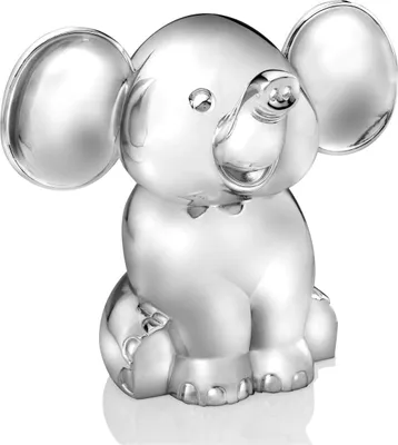 Image de Tirelire argentée pour un enfant, élégante, comme cadeau, éléphant | Taille : 110x136x42 mm | Numéro d'article : ZV6035261