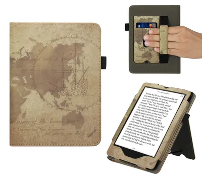 Produktbild von kwmobile Klapphülle kompatibel mit Amazon Kindle Paperwhite 11. Generation 2021 Hülle - Flipcase für Kindle Paperwhite Hülle mit Handschlaufe - Travel