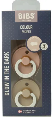 Productafbeelding van Bibs Fopspeen Maat 3 Blush Vanilla Night (2 stuks)