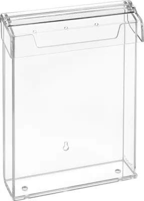 Produktbild von DIN A4 Prospektbox mit Deckel wetterfest im Hochformat zur Wandmontage / Prospekthalter / Aussen / Outdoor / Prospektständer / Flyerbox / Flyerhalter