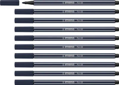 Produktbild von Premium-Filzstift - STABILO Pen 68 - 10er Pack - paynesgrau