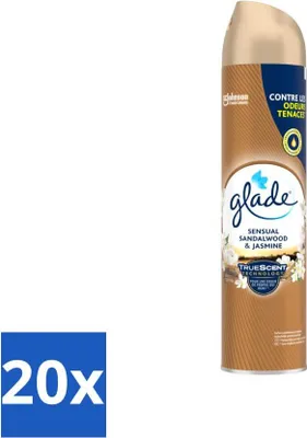 Produktbild von Glade - Lufterfrischerspray - Sinnliches Sandelholz-Jasmin - 300 ml - Vorteilspack - 20 Stücke