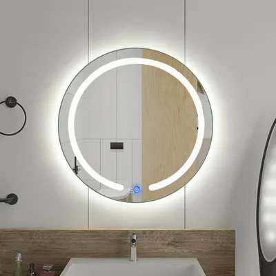 Obrázek produktu pro LED koupelnové zrcadlo 20" s LED osvětlením Nástěnné zrcadlo Dotykový senzor pro make up