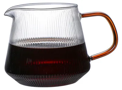 Glaskanne für Kaffee, 600 ml, Borosilikatglas, mit Deckel
