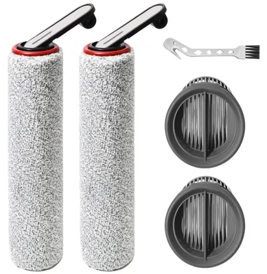 Productafbeelding van Borstelrol accessoireset met 2 rolborstels en 2 HEPA-filters voor nat- en droogzuigers
