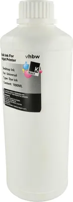 Produktbild von vhbw Nachfülltinte kompatibel mit Epson Drucker - Refilltinte Dye Schwarz, 1000ml