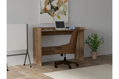 Immagine prodotto di Skye Decor, Ermo - Walnut, scrivania, noce, 100 % MELAMIN COATED SLIPBOARD, 120 x 40 x 85 cm