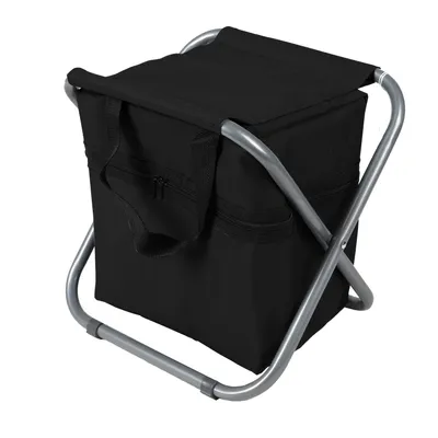 Produktbild von Sunnydays Campingstuhl mit Kühltasche Klappstuhl Camping-Sitz 330056 schwarz