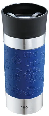 Immagine prodotto di Cilio, bicchiere termico da viaggio, capacità 360 ml, colore blu, codice prodotto 546033, EAN 4017166546033