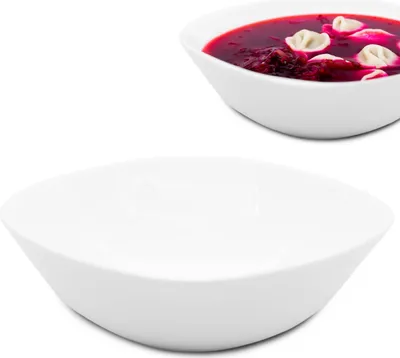 Zdjęcie produktu dla Salaterka Szklana 19.5cm na Sałatkę OPAL Miska Talerz Głęboki Zupę