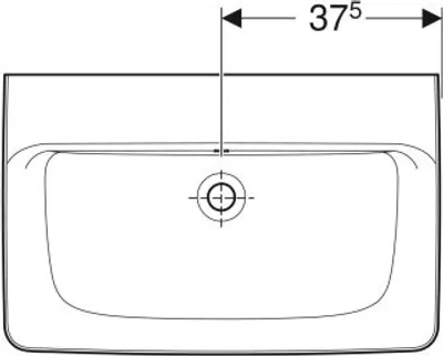 Produktbild von Geberit Renova Plan, Waschtisch, 75x48 cm, ohne Hahnloch, mit Überlauf, 501692, 501.692.00.8