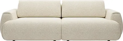 Produktbild von Sofa mit Schlaffunktion 4-Sitzer - melierter Stoff - Beige - MONELIA