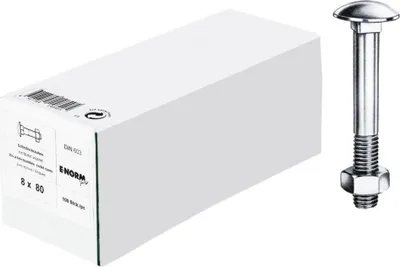 Produktbild von DIN 603 Mu galZn M8x180 HP E-NORMpro