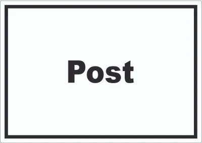 Produktbild von Post Aufkleber mit Text Annahme Brief Paket waagerecht A7 (74x105mm)