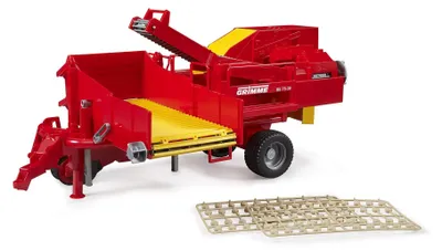 Produktbild von bruder 02130 - Grimme SE 75-30 Kartoffelvollernter mit 80 Kartoffelimitaten - 1:16 Erntemaschine Anhänger Traktor Kartoffelernter