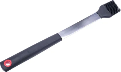 Produktbild von culinario 39 cm BBQ Silikon Grillpinsel, Backpinsel, aus Edelstahl mit Silikonborsten und Kunststoffgriff, 39 x 1,5 cm