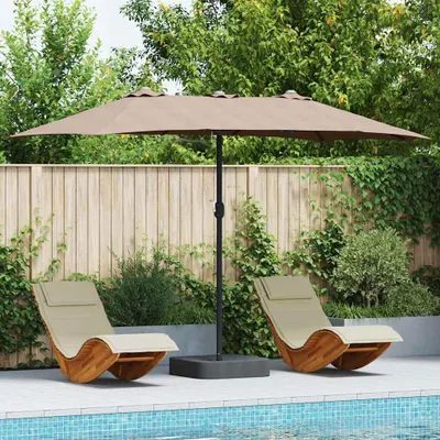 Produktbild von Best Möbel Gartenparasol Taupe 385 x 209 x 244 cm Stoff - Sonnenschirme CL8204945 1parcel
