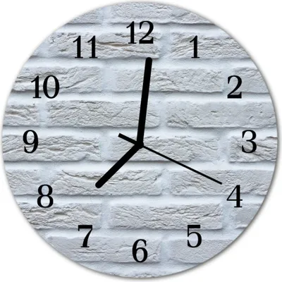 Immagine prodotto di Orologio da parete in vetro per cucina, vetro vero, 30 cm, bianco