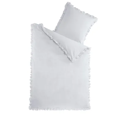 Produktbild von Optidream Renforcé Bettwäsche 135 x 200 cm Bettbezug Kopfkissenbezug 80 x 80 cm silber silber
