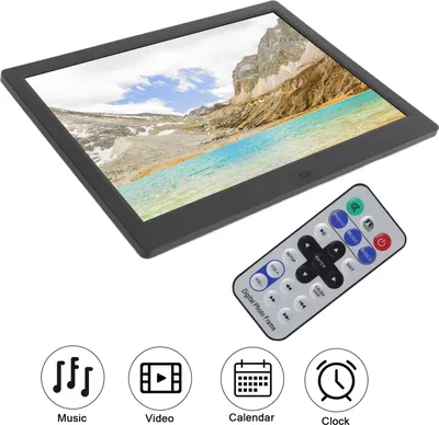 Produktbild von Digitaler Fotorahmen Album 13 Zoll HD Digitaler Bilderrahmen 1280x800 Auflösung MP3 MP4 BildanzeigeEU Stecker