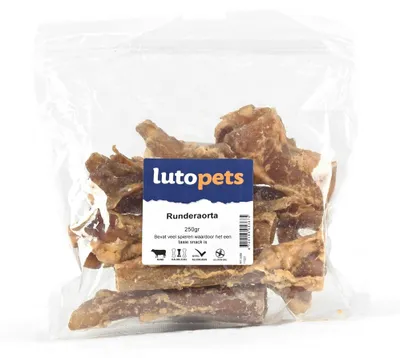 Productafbeelding van Lutopets Rundvlees aorta – 250 g – Kauwsnack voor honden