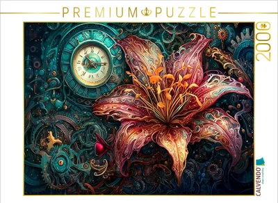 Produktbild von CALVENDO Puzzle Rote Lilie | 2000 Teile Lege-Größe 90x67cm Foto-Puzzle für glückliche Stunden